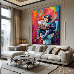 tableau singe coloré