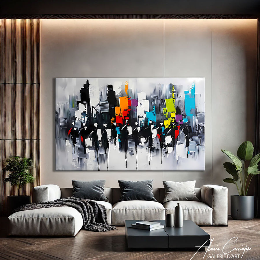 Tableau Pastel Contemporain – mise en situation