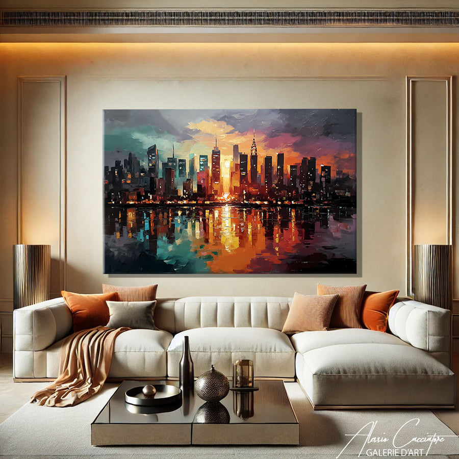 Tableau Abstrait Couleur – mise en situation