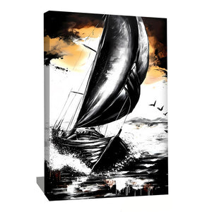 TABLEAU DE BATEAU NOIR ET BLANC