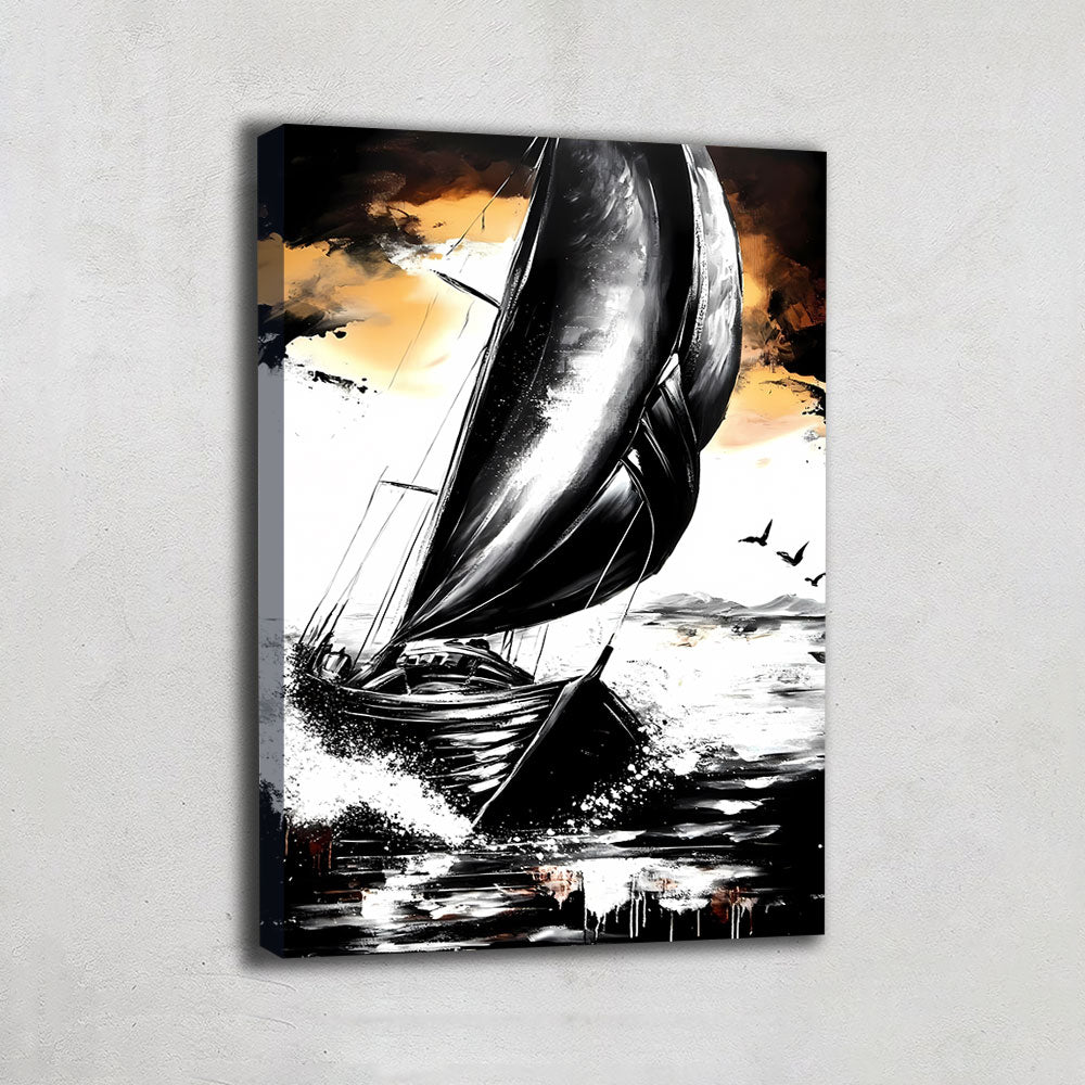TABLEAU DE BATEAU NOIR ET BLANC