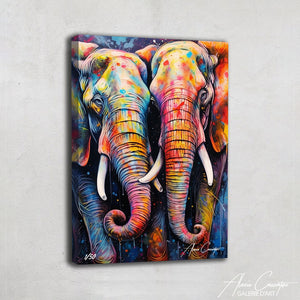 tableau éléphant pop art