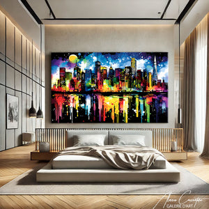 Tableau peinture moderne pour salon