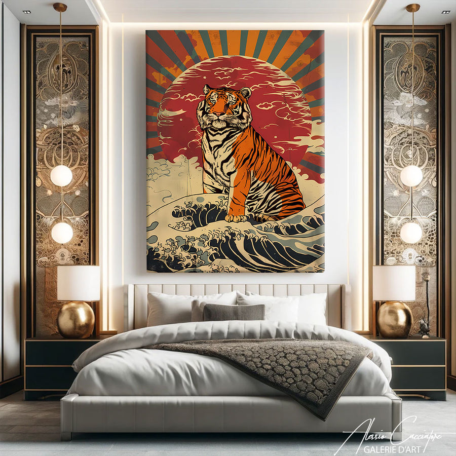 Toile Tigre Japonais
 – mise en situation