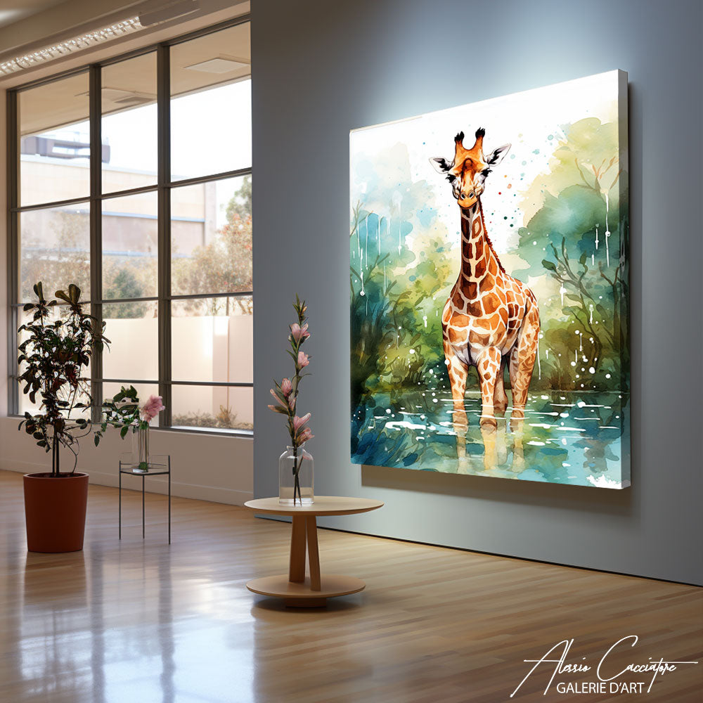 tableau deco girafe