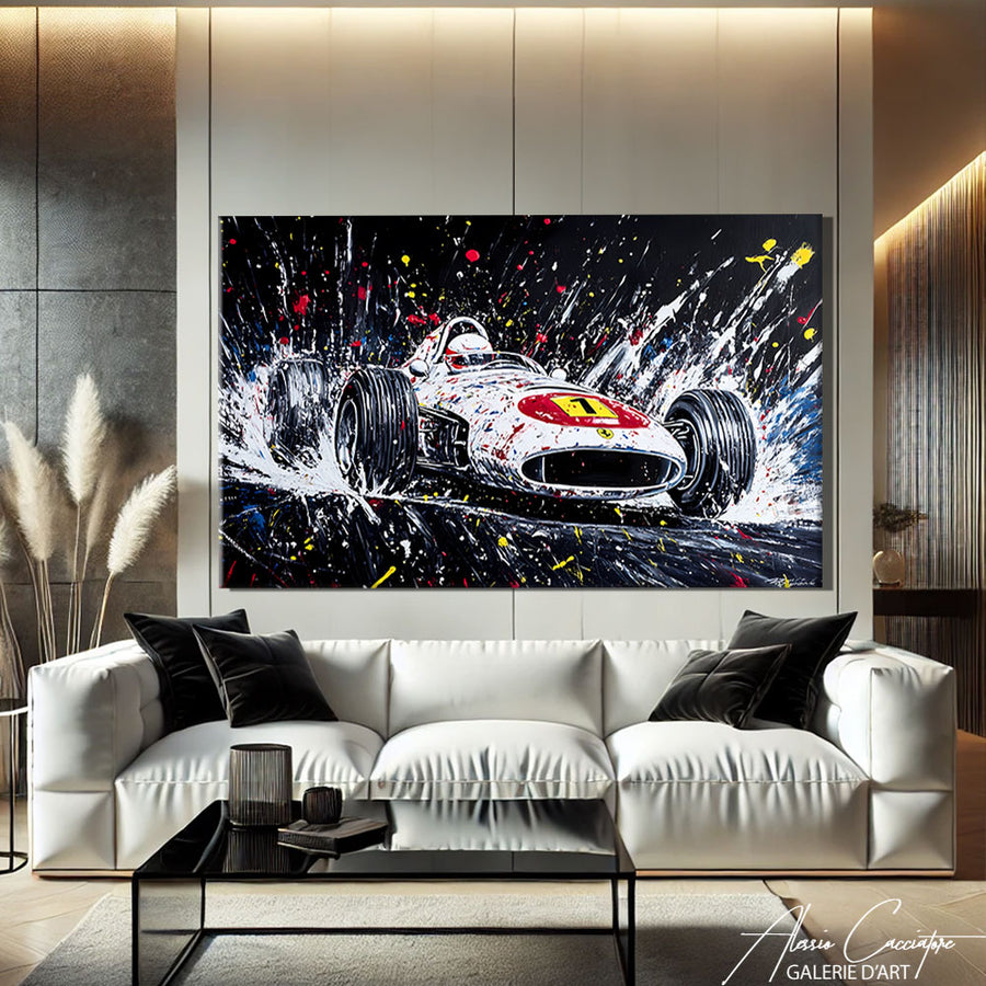Tableau F1 vintage – mise en situation