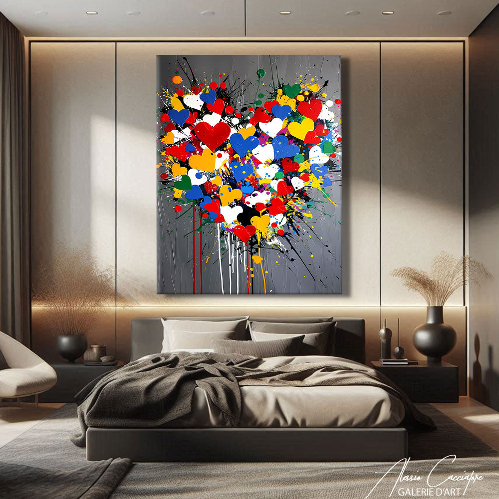 TABLEAU STREET ART COEUR