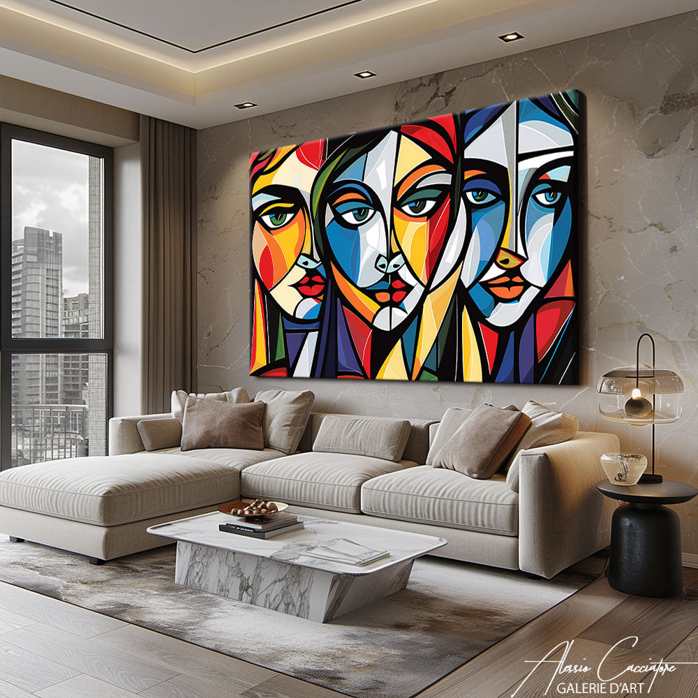 Tableau Femme Cubisme