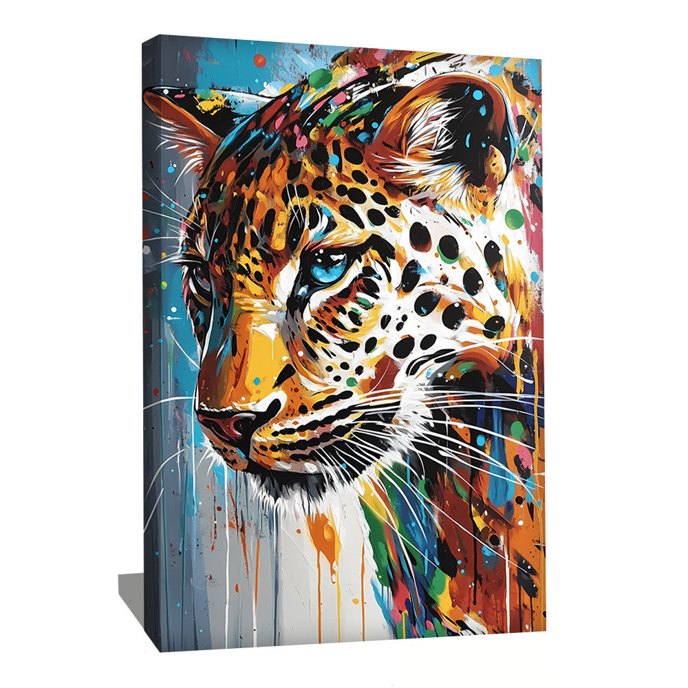 TABLEAU LÉOPARD COLORÉ