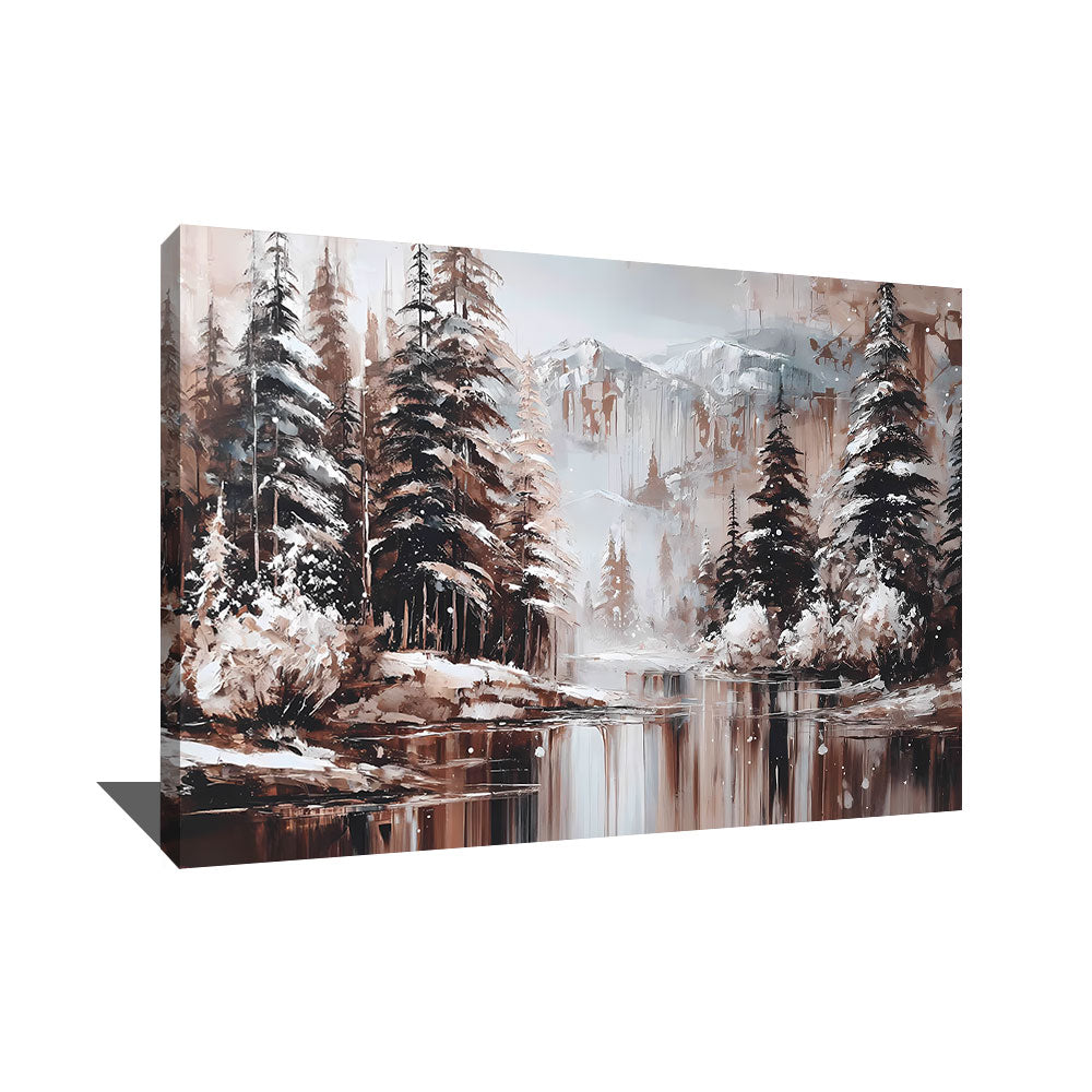 TABLEAU FORET HIVER
