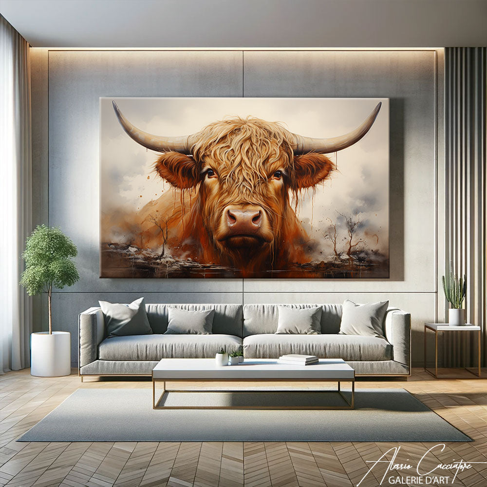 Tableau Vache Highland Couleur
