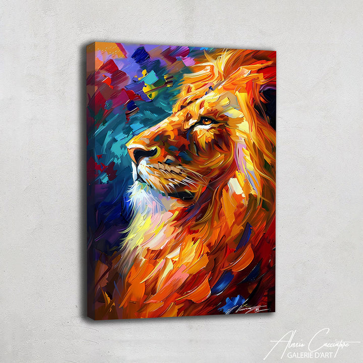 Peinture Lion Pop Art
