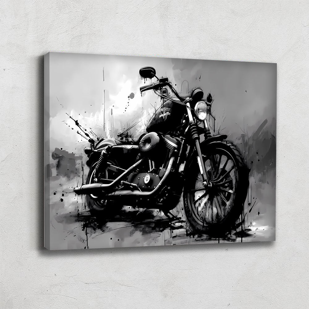 Tableau Moto Noir Et Blanc