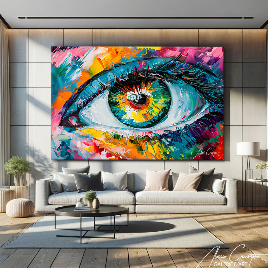 Tableau Oeil Coloré – mise en situation
