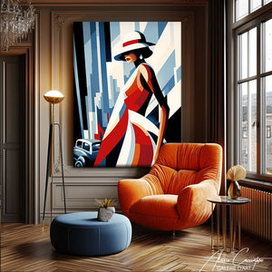 tableau art deco salon