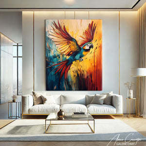 Peinture Perroquet sur Toile
