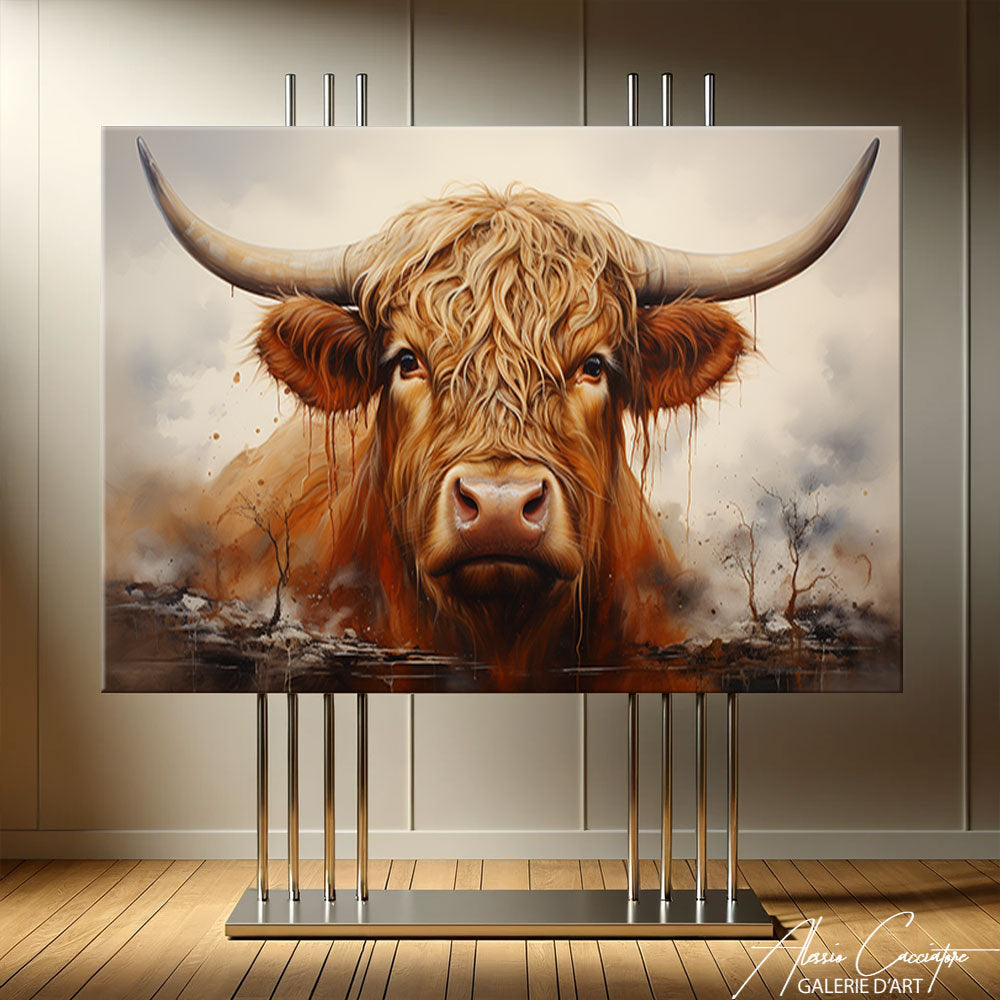 Toile Vache Highland