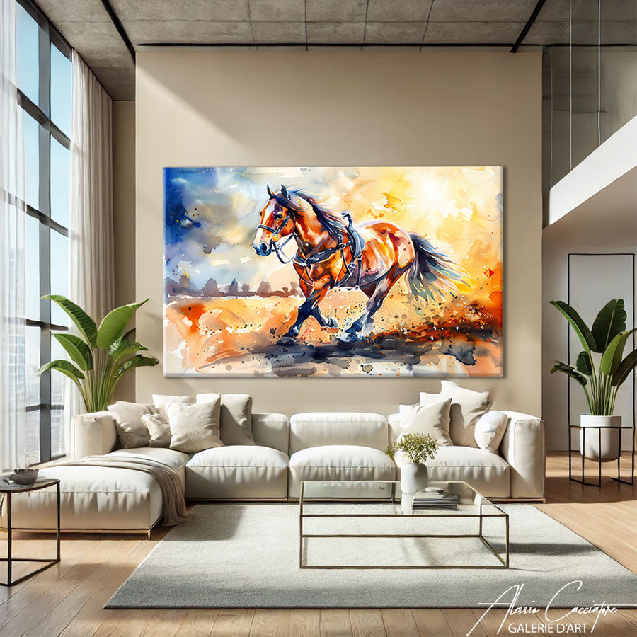 Tableau Cheval Arabe
 – mise en situation