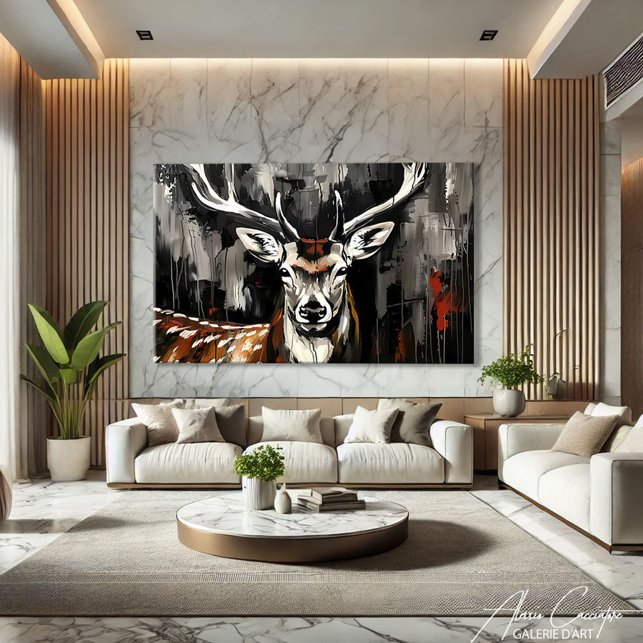 Peinture Tête de Cerf – mise en situation