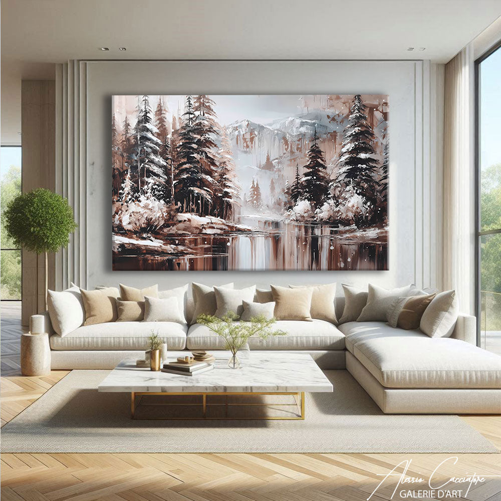 TABLEAU FORET HIVER