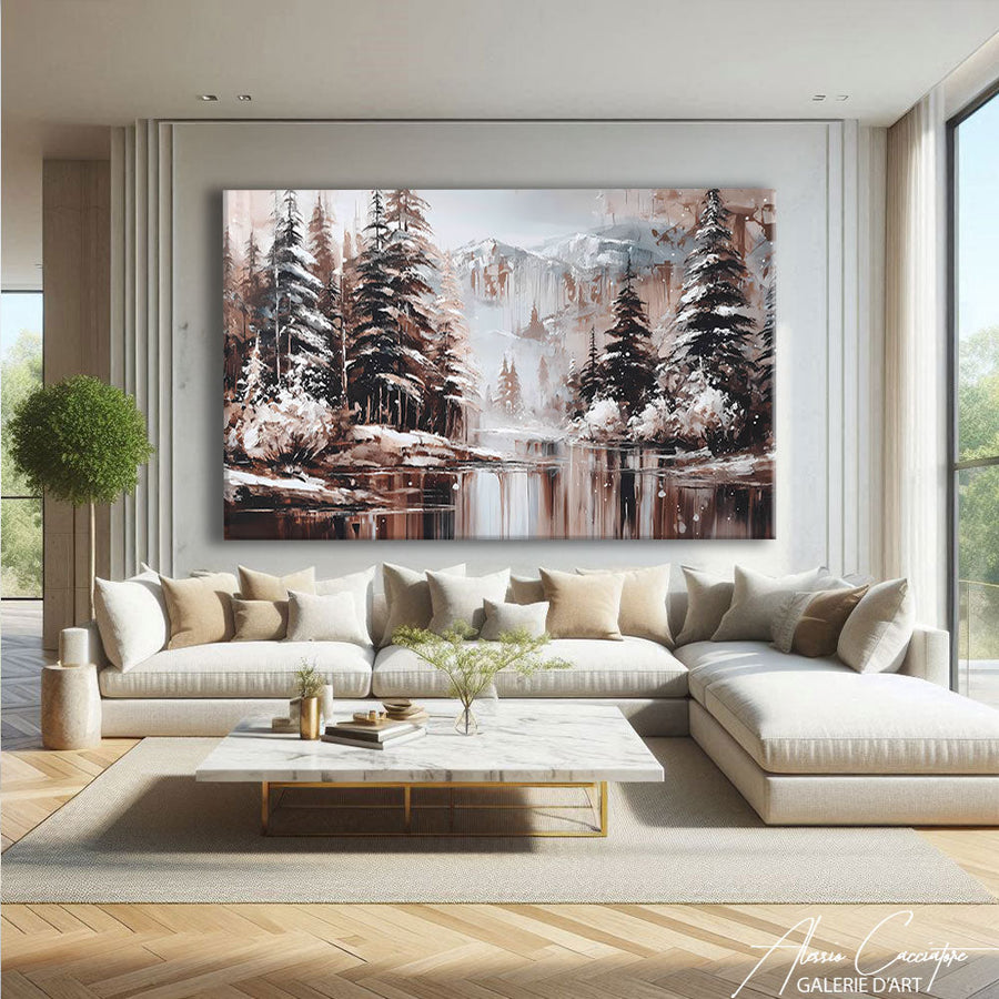 TABLEAU FORET HIVER AlessioCacciatore – mise en situation