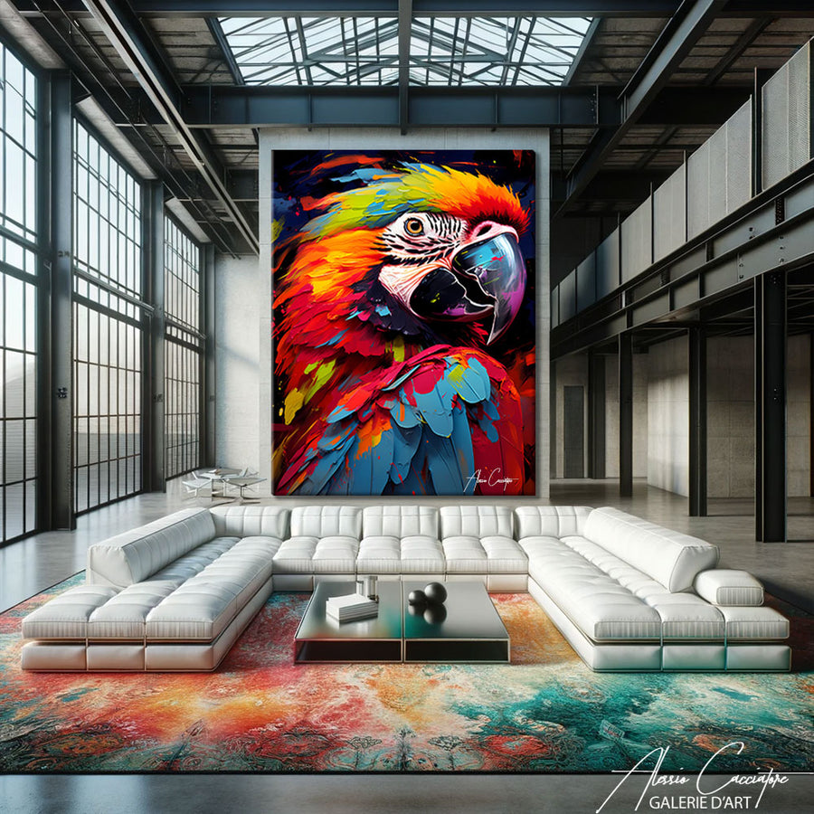 Tableau Acrylique Oiseau – mise en situation
