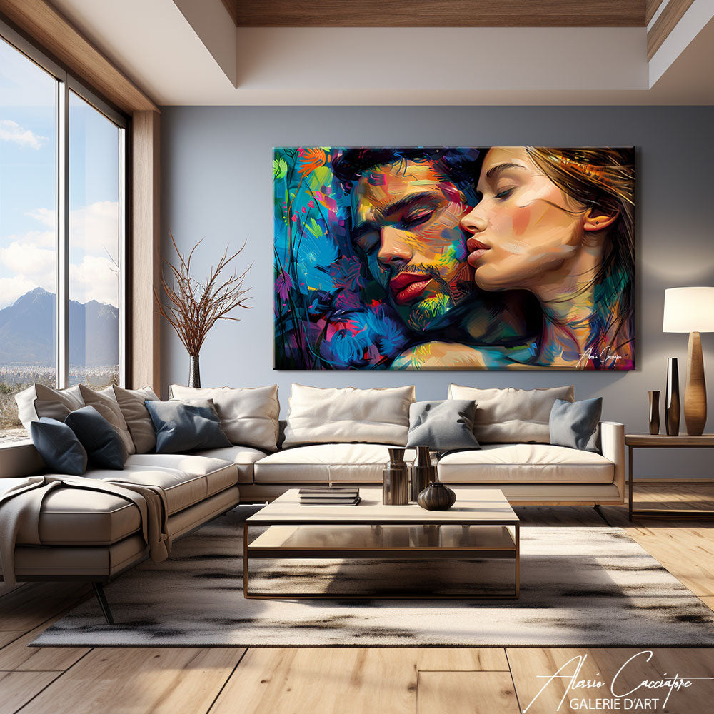 Tableau Couple Enlacé