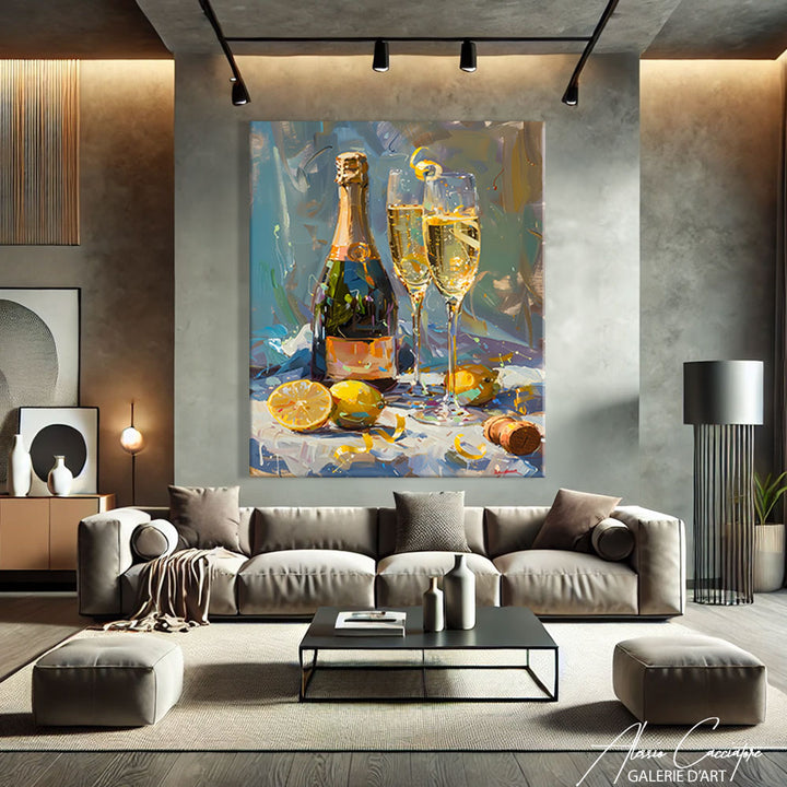 Tableau Mural Champagne
