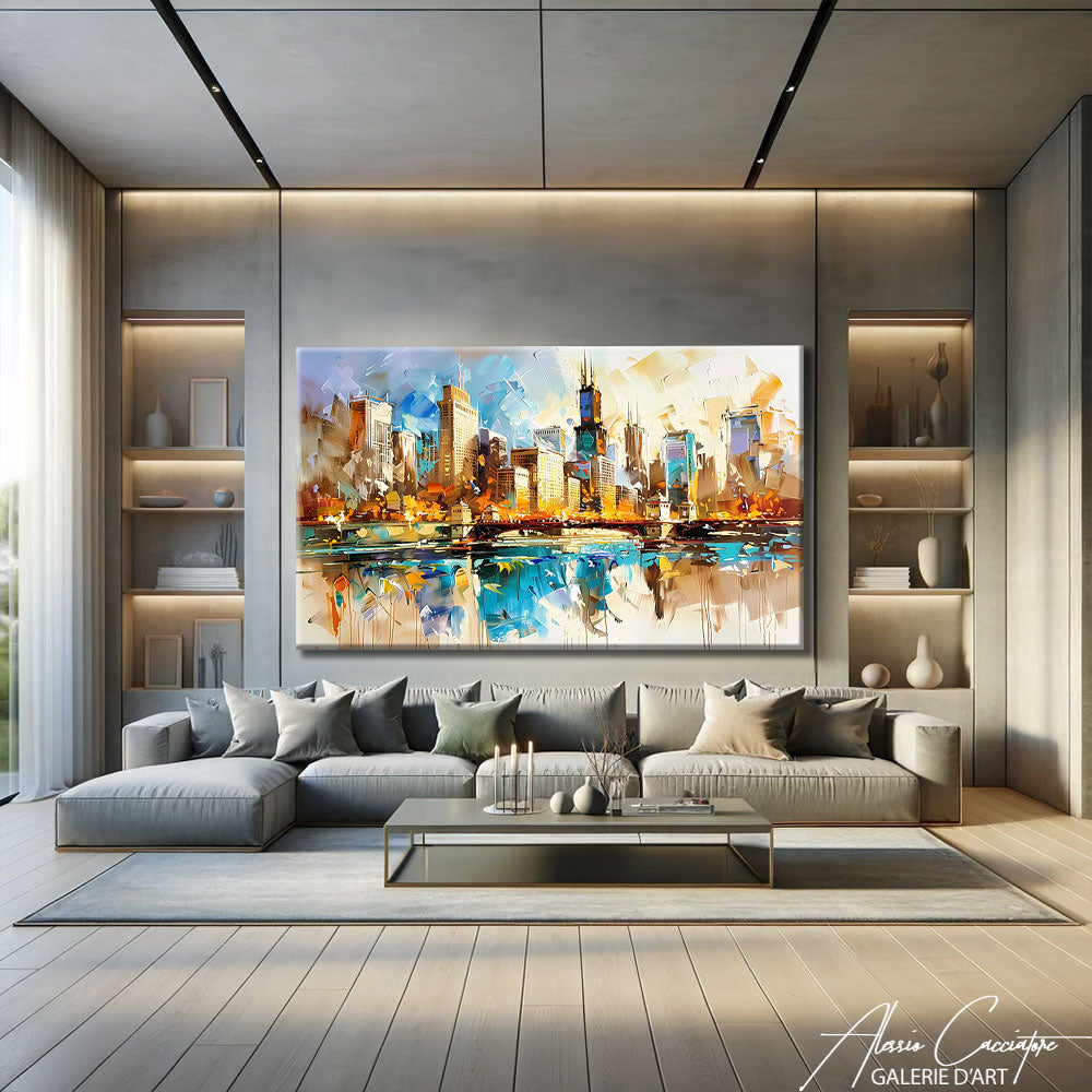 Tableau de Ville Moderne
