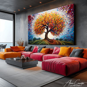 tableau abstrait arbre de vie