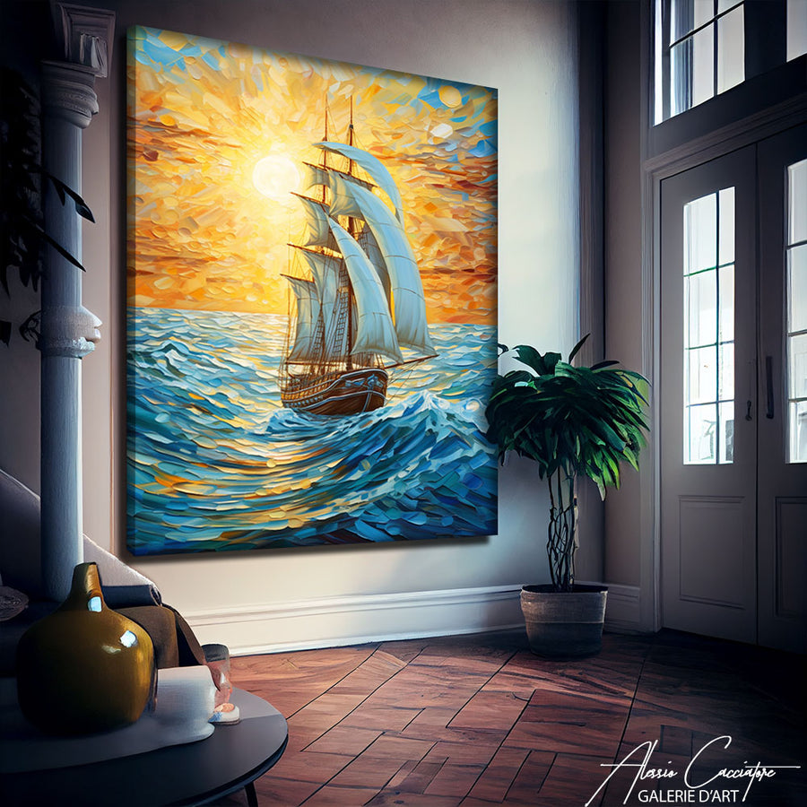 peinture bateau acrylique – mise en situation