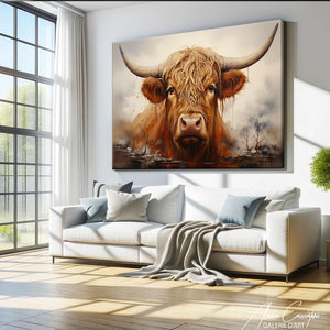 Peinture Vache Highland
