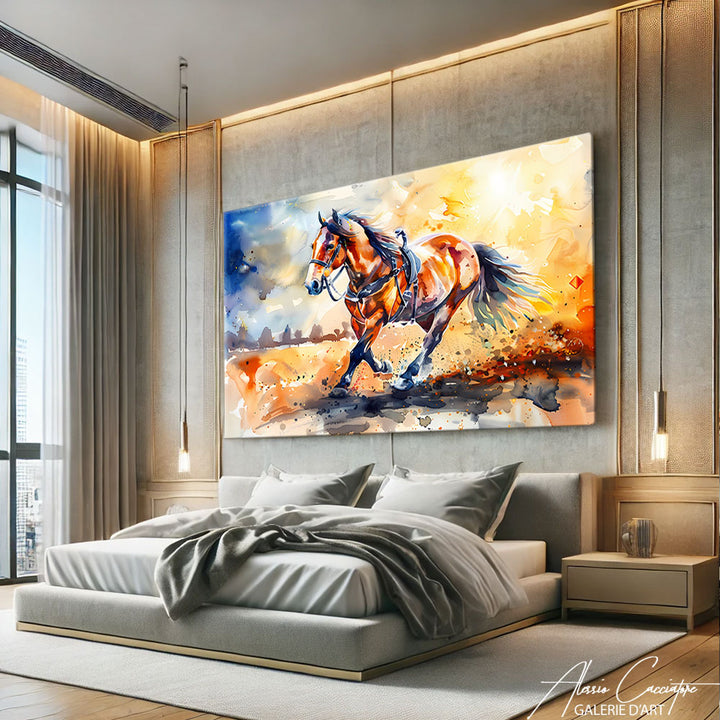 Peinture Cheval Aquarelle
