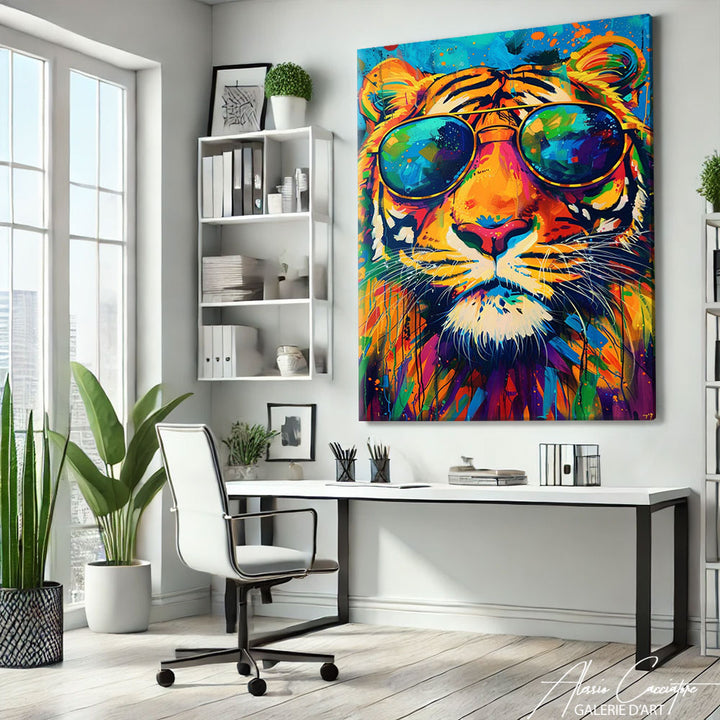 TABLEAU TIGRE COLORE