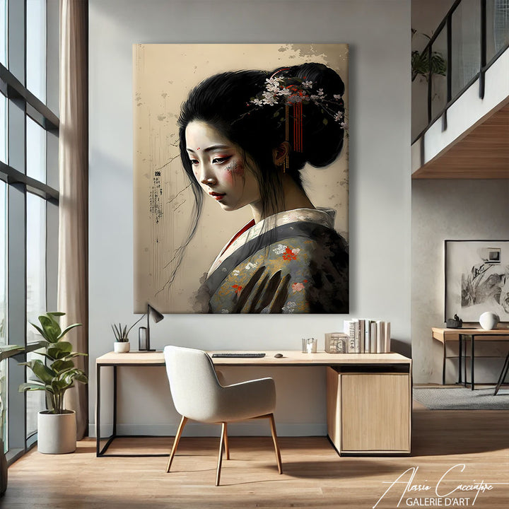 tableau japonais femme