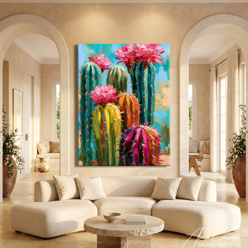 Peinture Toile Cactus