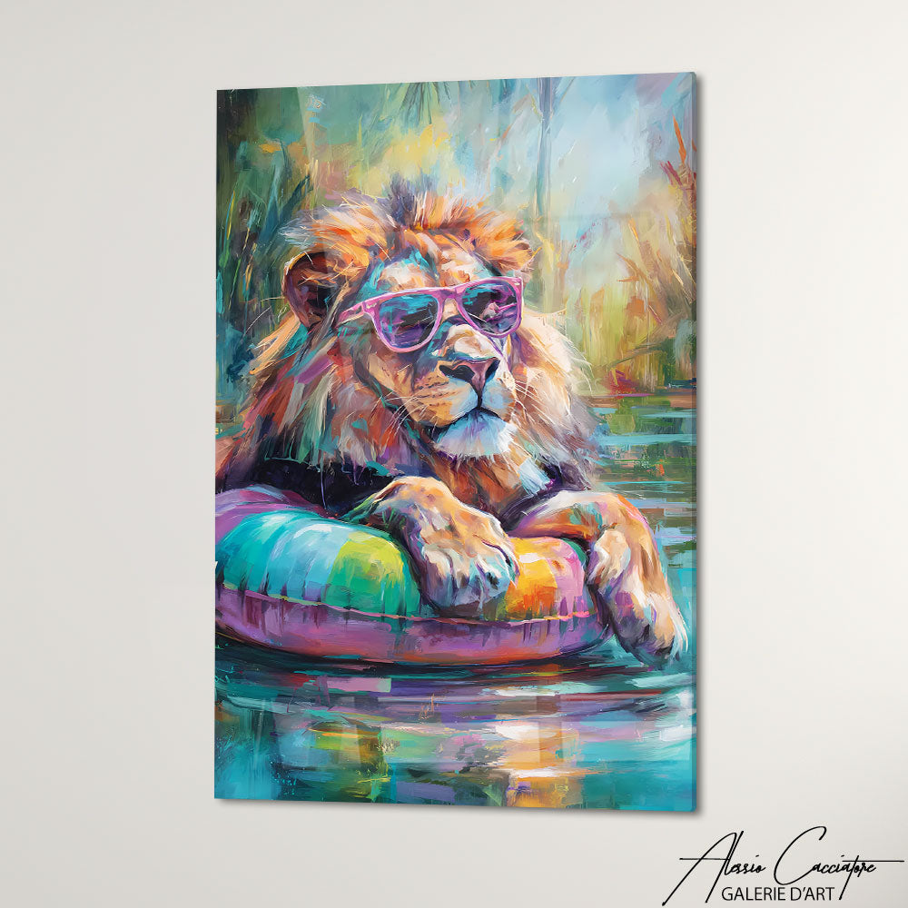 Tableau lion pop art