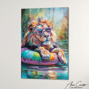 Tableau lion pop art