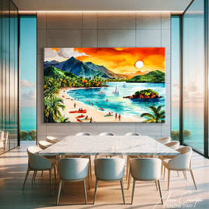 Tableau Paysage Tropical Peinture