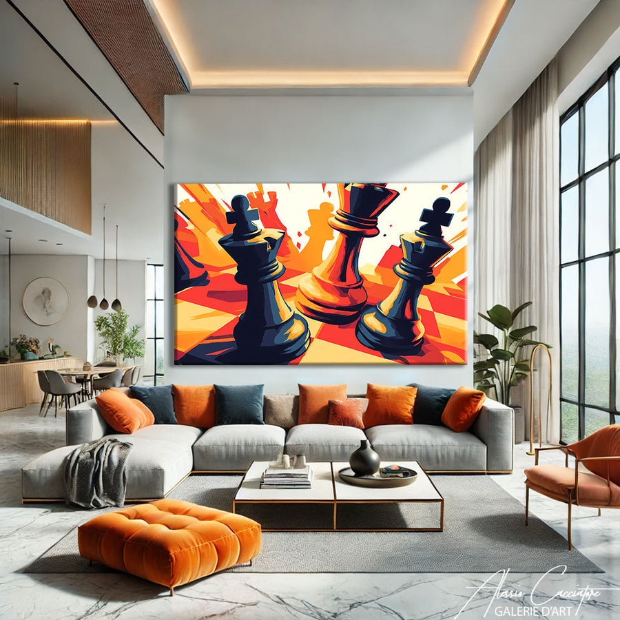 Tableau original pour salon
 – mise en situation