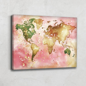 Tableau Mappemonde Pastel