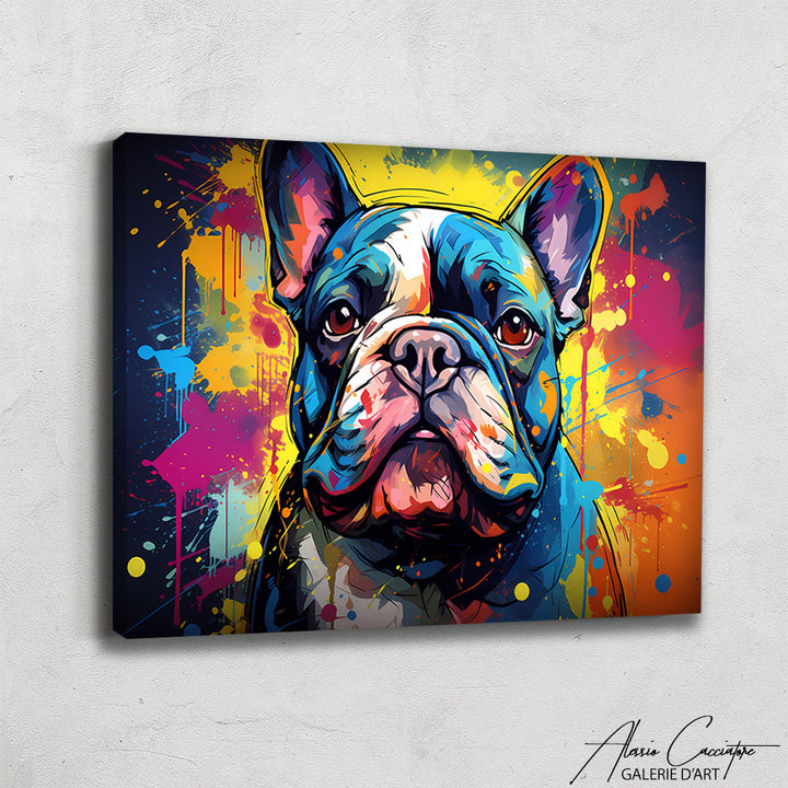 TABLEAU BOULEDOGUE POP ART