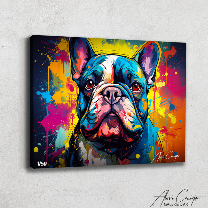 tableau pop art chien