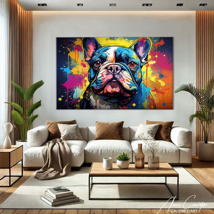 TABLEAU CHIEN POP ART