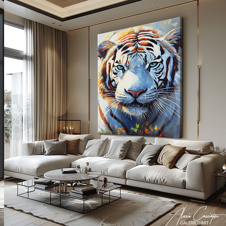 tableau tigre peinture