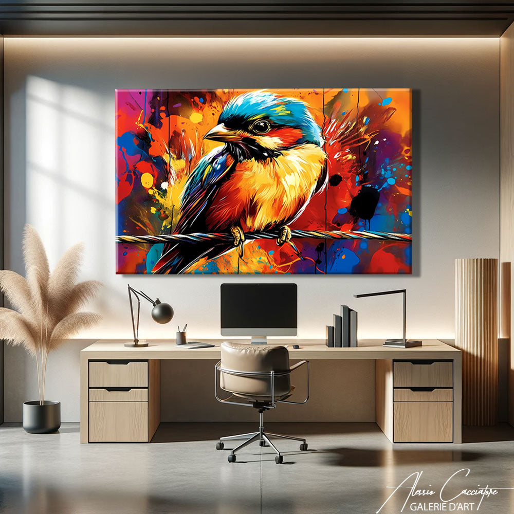Tableau Oiseau Coloré