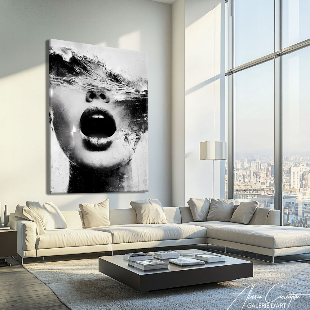 Tableau Salon Noir et Blanc