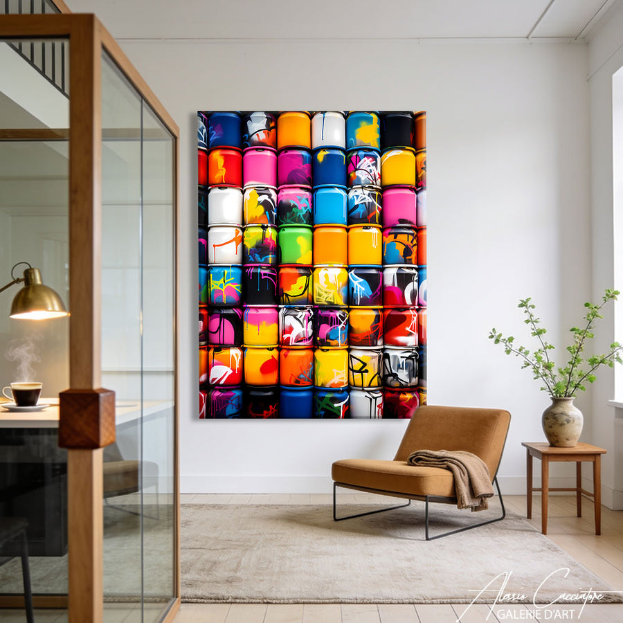 TABLEAU GRAFFITI BOMBE – mise en situation