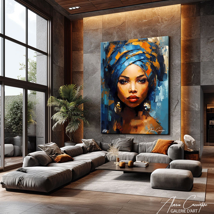 tableau femme africaine moderne