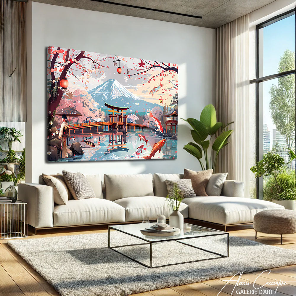 TABLEAU JAPONAIS CERISIER
